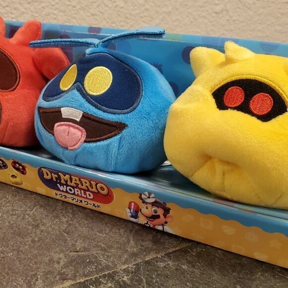 Plush - Dr. Mario Virus 3-Pak (NEW) - Super Mario - Nintendo - Picture 9 of 10